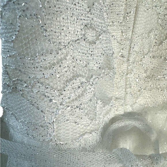 Speechless Kids Flower Girls Dress Ivory with Rhinestone Belt Size 10 - Picture 6 of 13